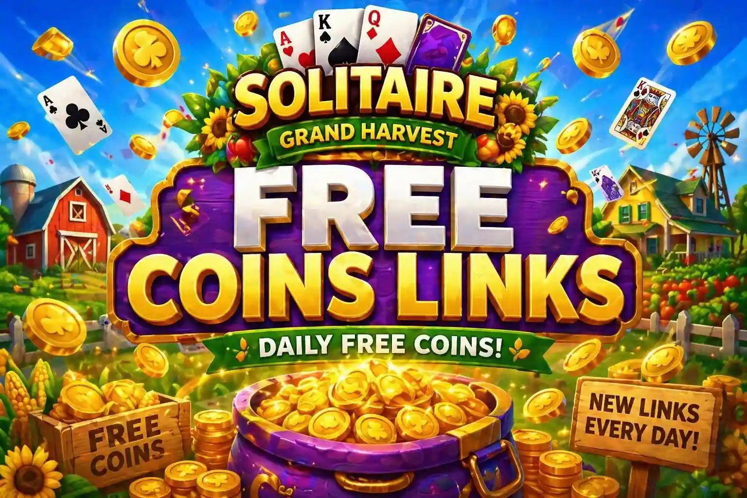 Solitaire Grand Harvest Free Coins Links [April 2026]